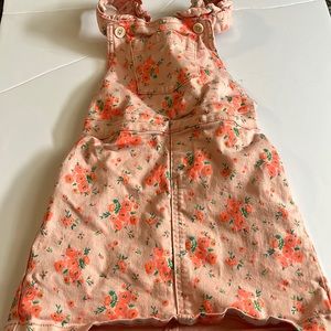 Fabkids floral skirt overalls size 4T/5T